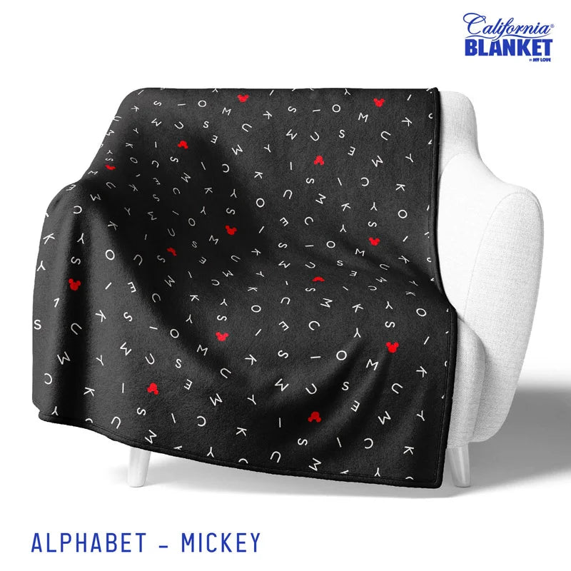 Selimut California - Alphabet/ Mickey - My Love Bedcover