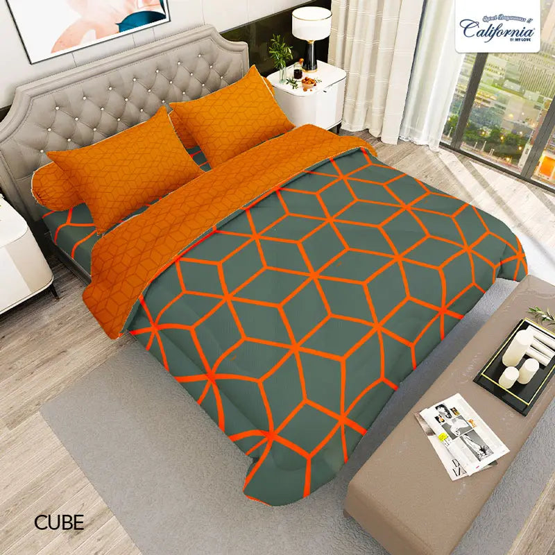 Bed Cover California Fitted - Cube - My Love Bedcover