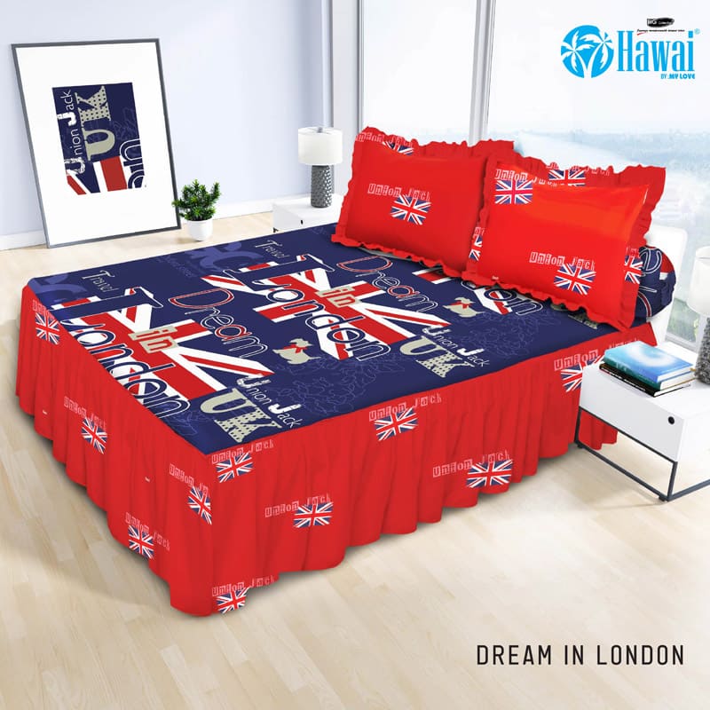 Sprei Hawaii Rumbai - Dream In London - My Love Bedcover