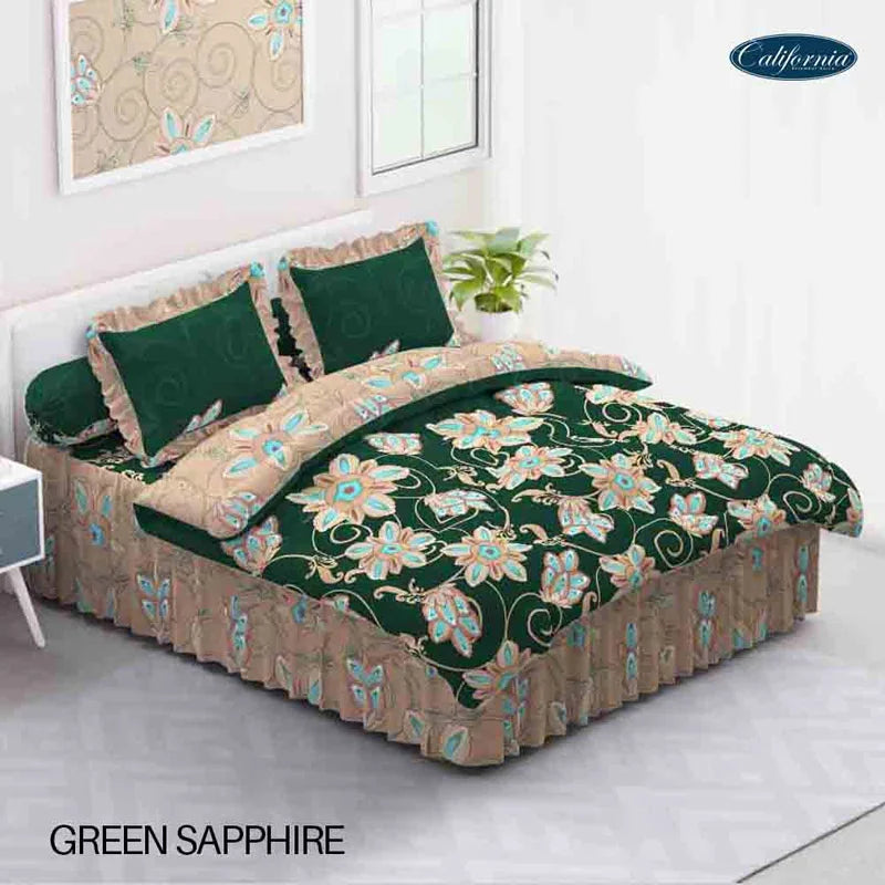 Bed Cover California Rumbai - Green Sapphire - My Love Bedcover