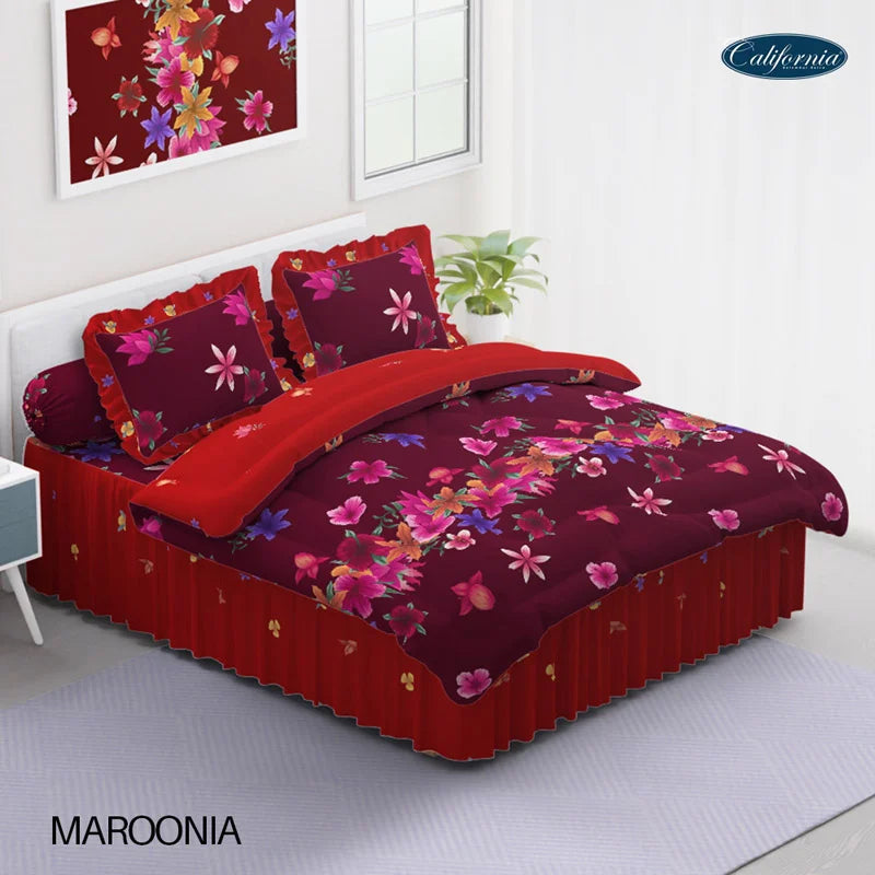 Bed Cover California Rumbai - Maroonia - My Love Bedcover