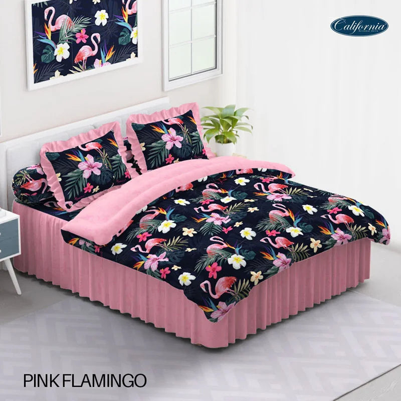 Bed Cover California Rumbai - Pink Flamingo - My Love Bedcover