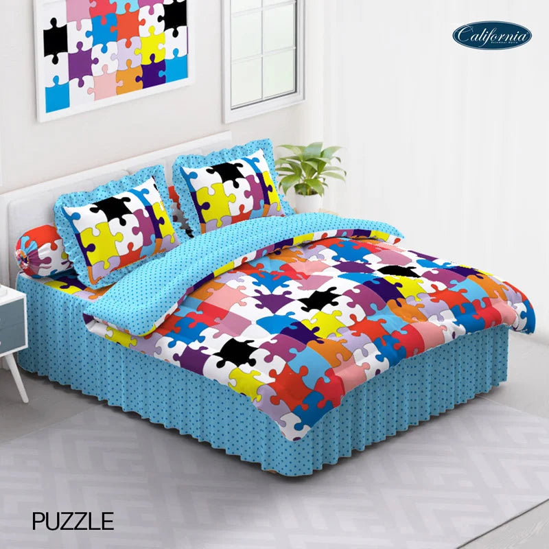 Bed Cover California Rumbai - Puzzle - My Love Bedcover