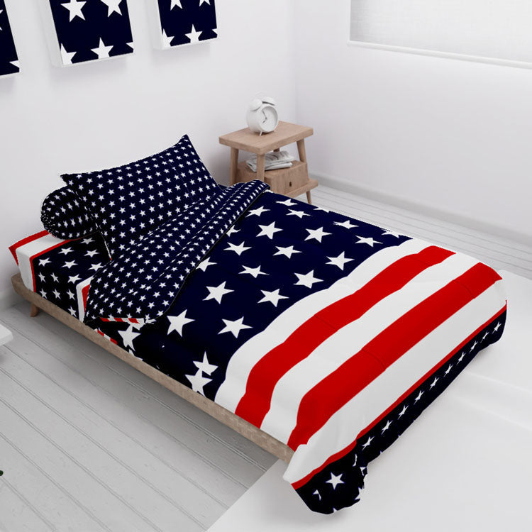 Bed Cover California Fitted - Star and Stripe - My Love Bedcover