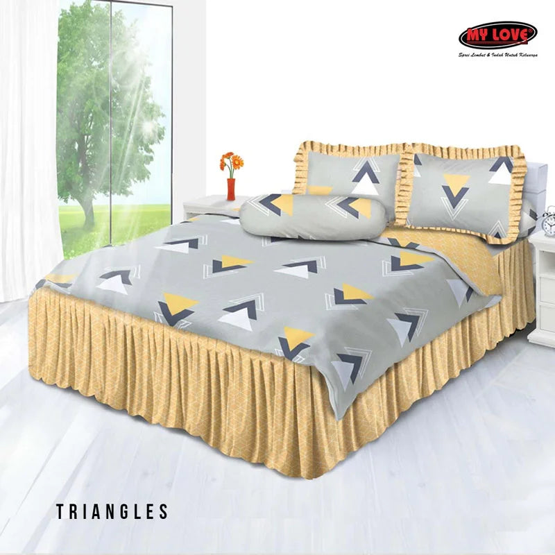 Bed Cover My Love Rumbai - Triangles - My Love Bedcover