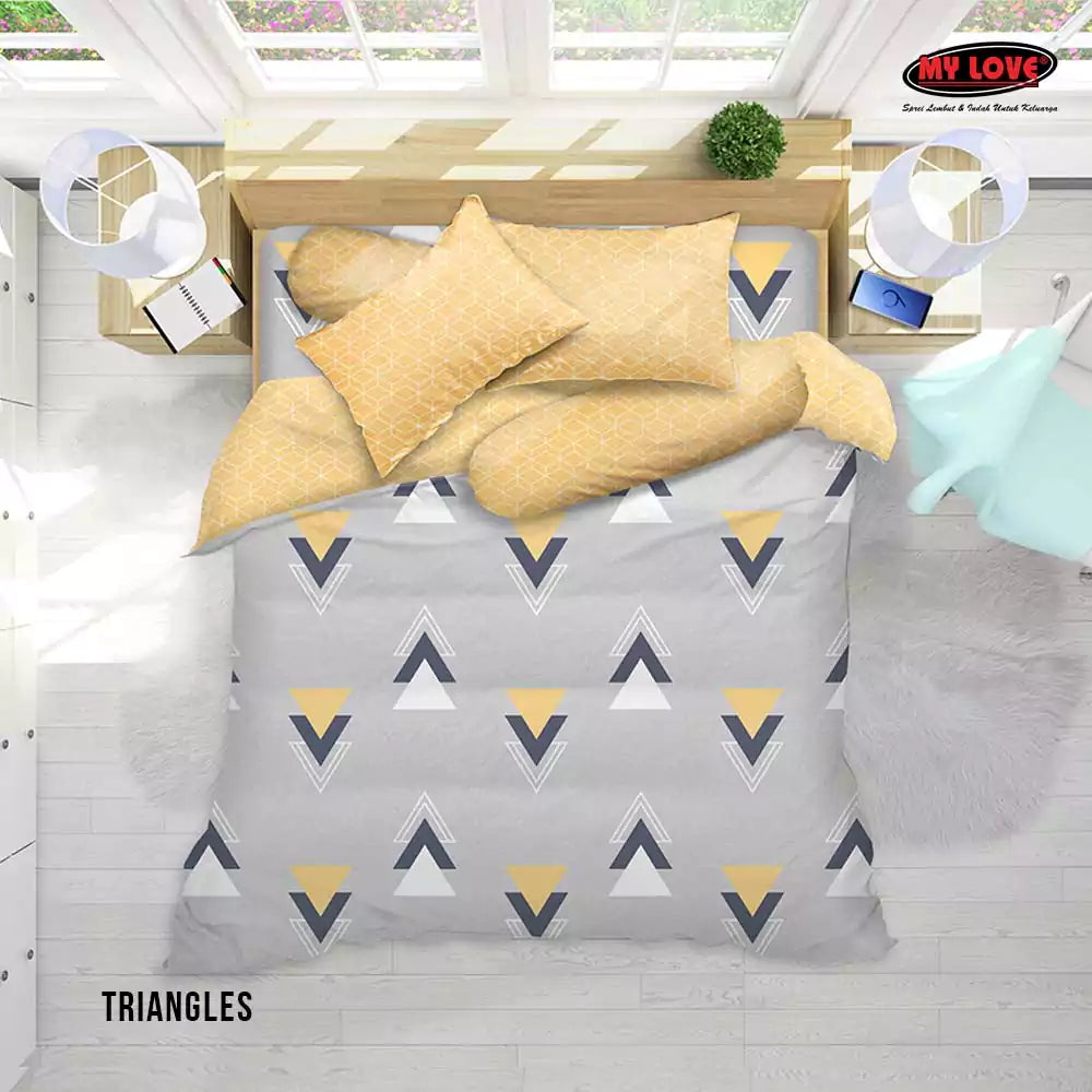 Bed Cover My Love Fitted - Triangles - My Love Bedcover