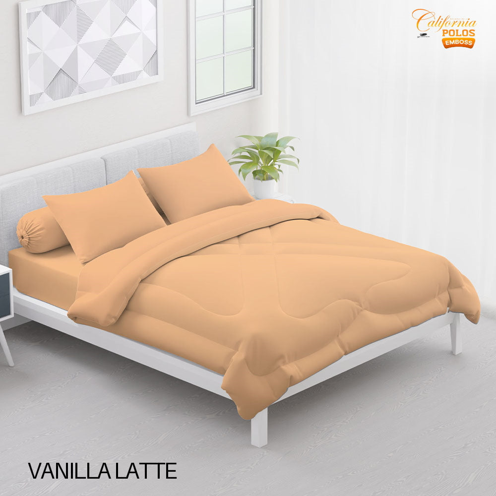 Bed Cover California Polos Fitted - Vanilla Latte - My Love Bedcover