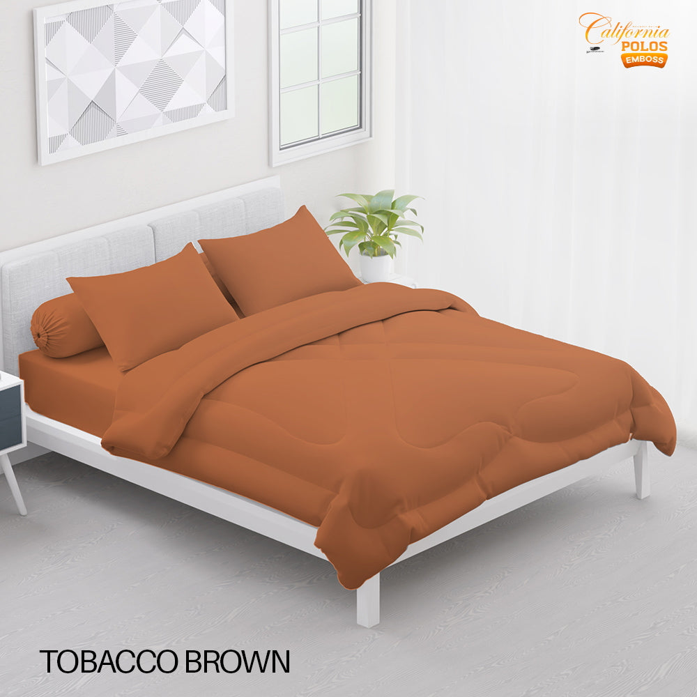 Bed Cover California Polos Fitted - Tobacco Brown - My Love Bedcover