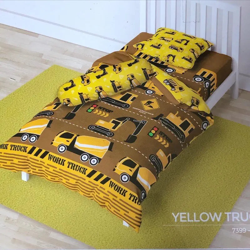Bed Cover California Fitted - Yellow Truck - My Love Bedcover