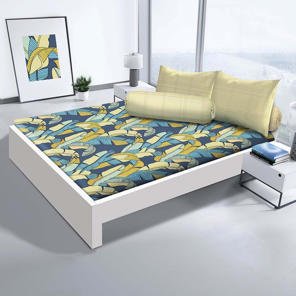 Sprei Hawaii Fitted - Banana Leaf - My Love Bedcover