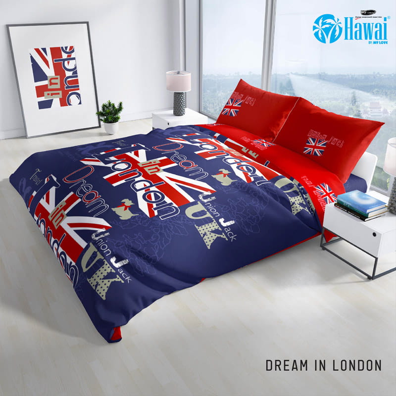 Bed Cover Hawaii Fitted - Dream In London - My Love Bedcover