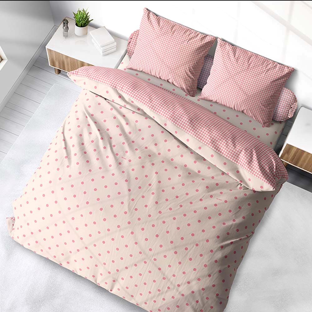 Bed Cover My Love Fitted -  Pink Polka - My Love Bedcover