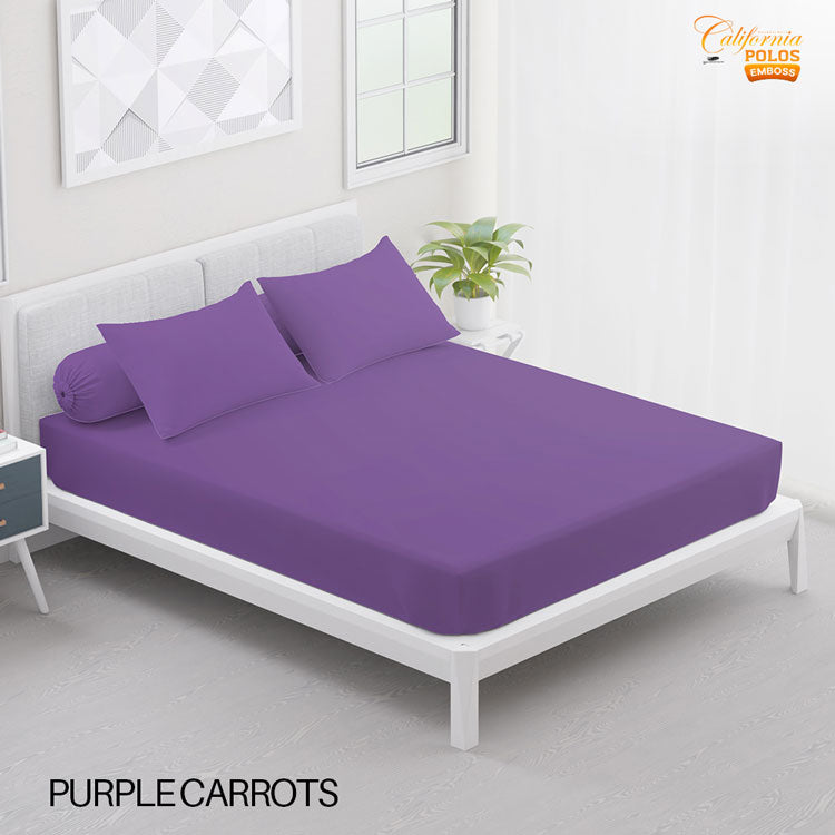 Sprei California Polos Fitted - Purple Carrots
