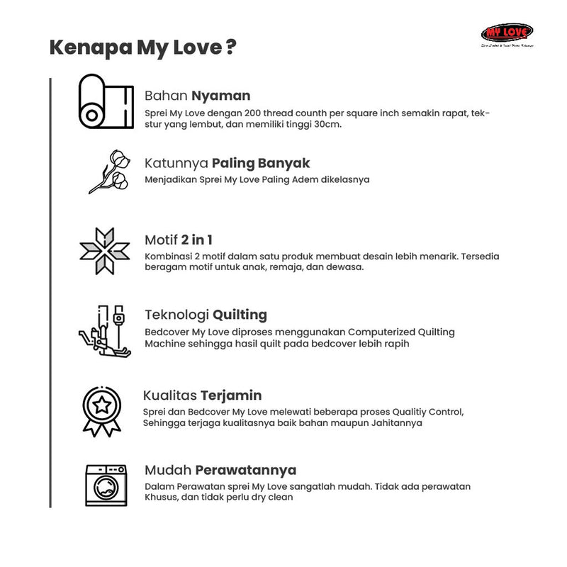 Sprei My Love Single - Happy Together