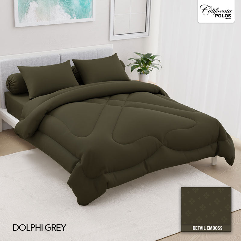 Bed Cover California Polos Fitted - Dolphy Grey - My Love Bedcover