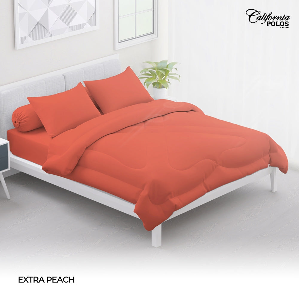 Bed Cover California Polos Fitted - Extra Peach - My Love Bedcover