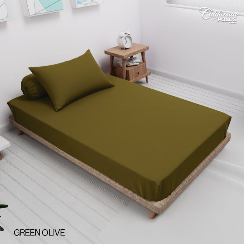 Sprei California Polos Fitted - Green Olive