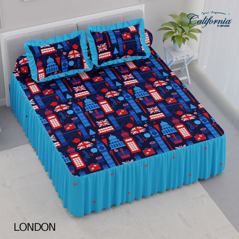 Sprei California Rumbai - London - My Love Bedcover