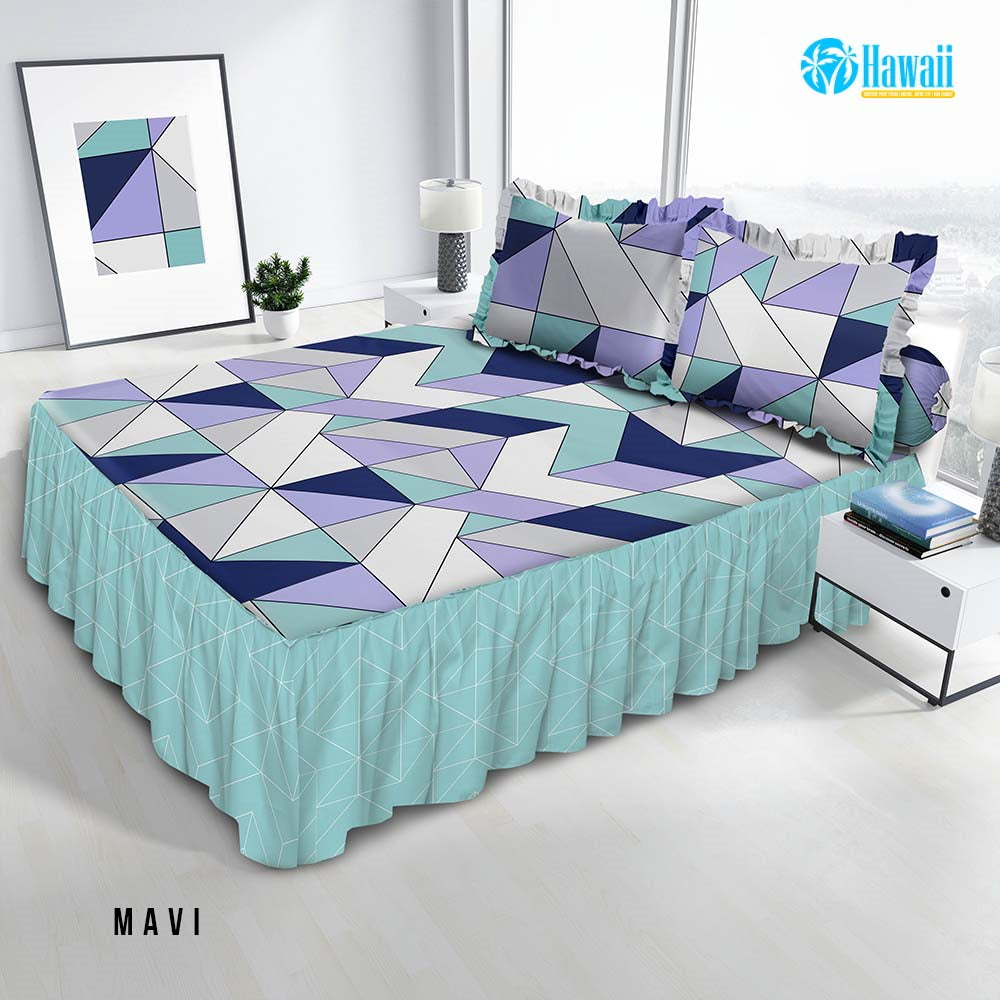 Sprei Hawaii Rumbai - Mavi - My Love Bedcover