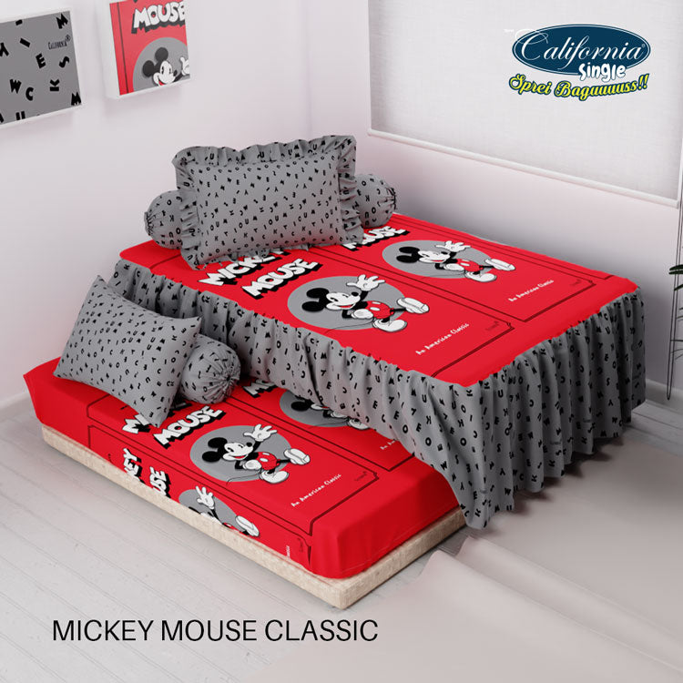 Sprei California Single Duo - Mickey Mouse Classic - My Love Bedcover