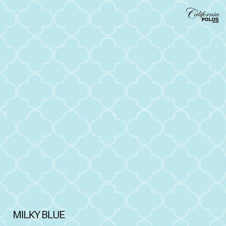 Bed Cover California Polos Fitted - Milky Blue