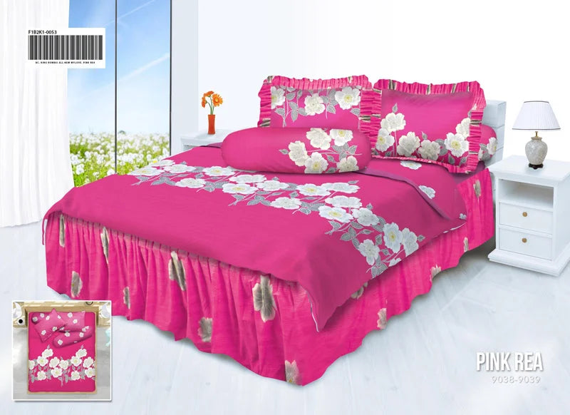Bed Cover My Love Rumbai - Pink Rea - My Love Bedcover
