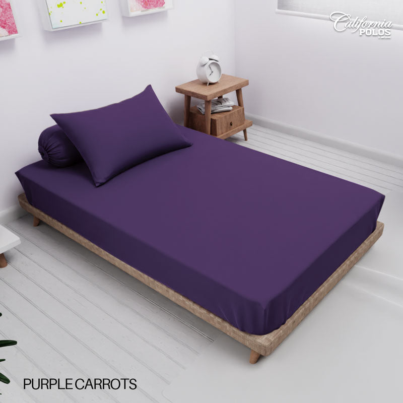 Sprei California Polos Fitted - Purple Carrots