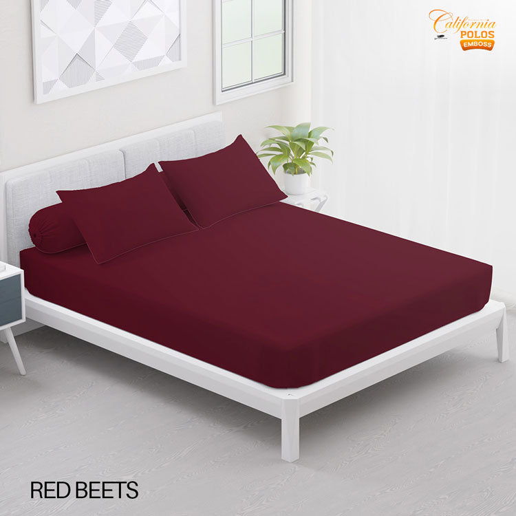 Sprei California Polos Fitted - Red Beets