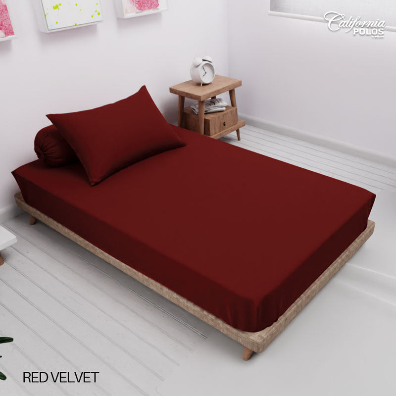 Sprei California Polos Fitted - Red Velvet