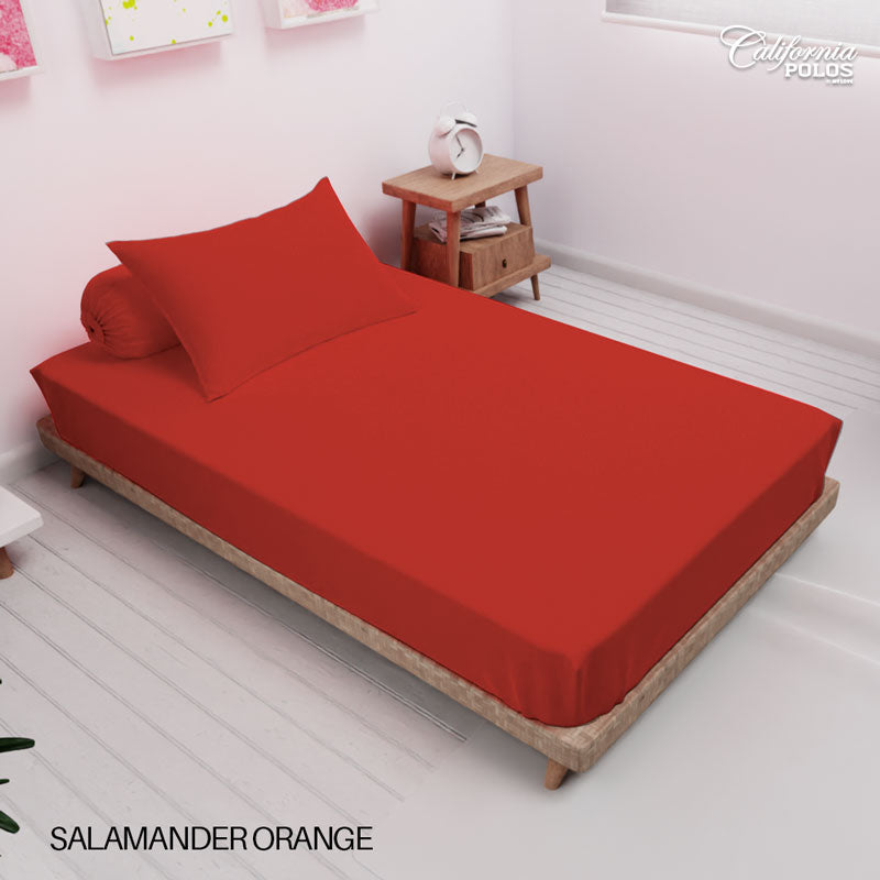 Sprei California Polos Fitted - Salamander Orange