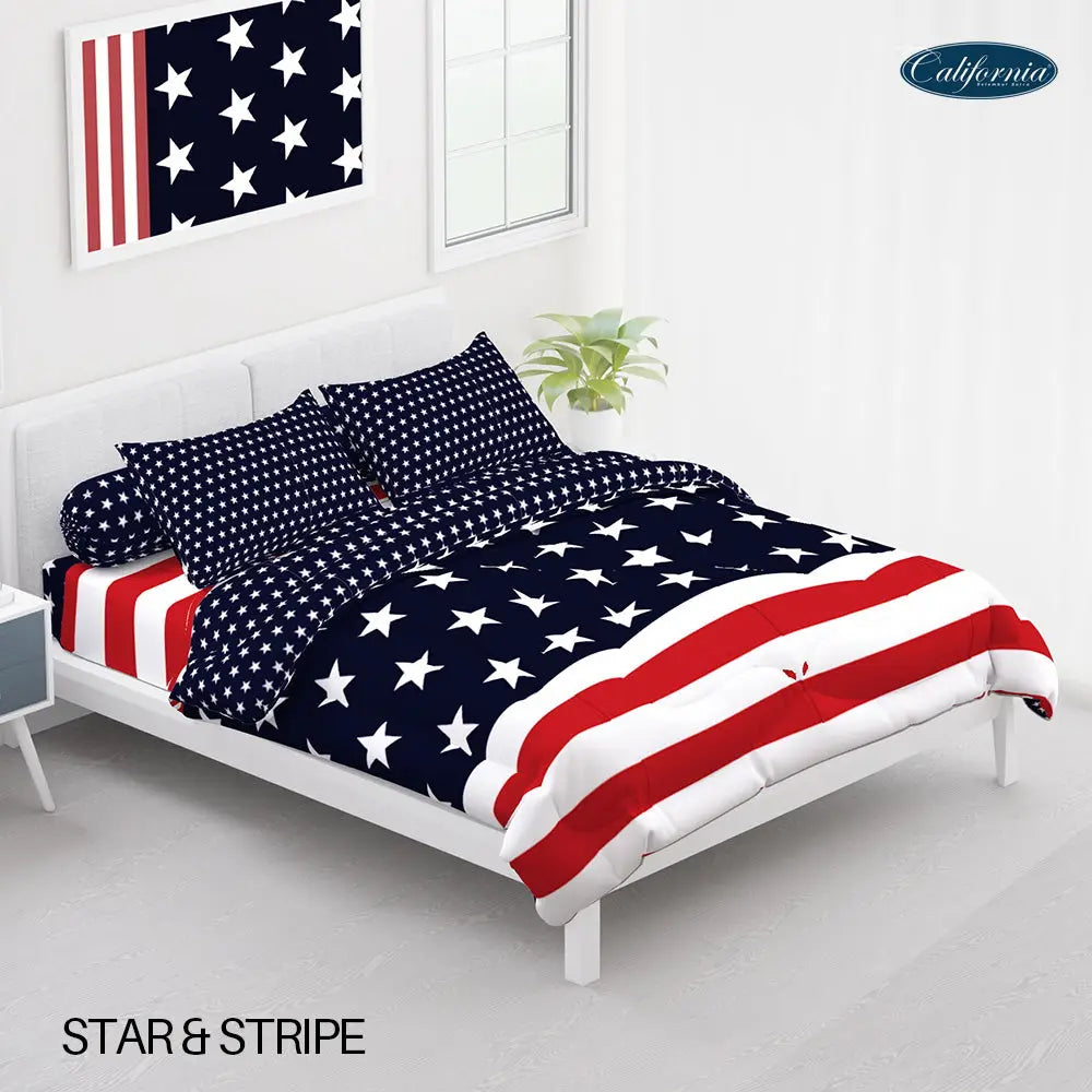 Bed Cover California Fitted - Star and Stripe - My Love Bedcover