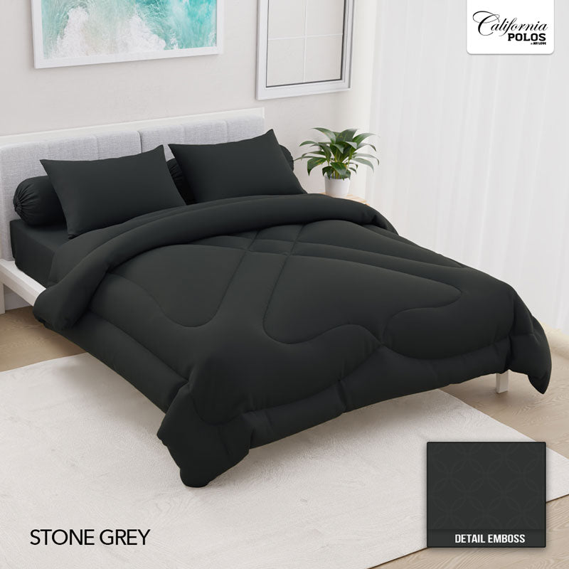 Bed Cover California Polos Fitted - Stone Grey - My Love Bedcover