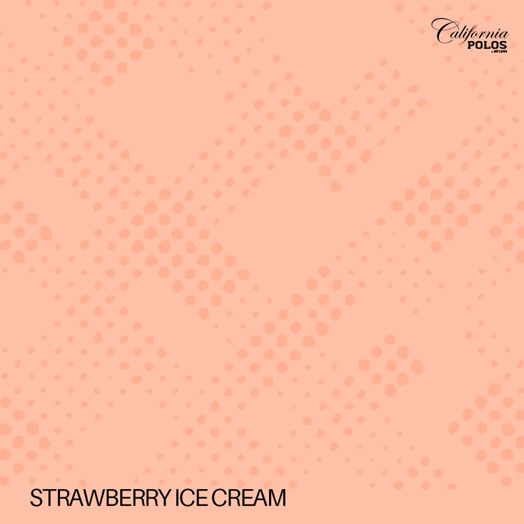 Bed Cover California Polos Fitted - Strawberry Ice Cream