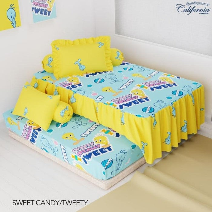 Sprei California Single Duo - Sweet Candy/ Tweety - My Love Bedcover