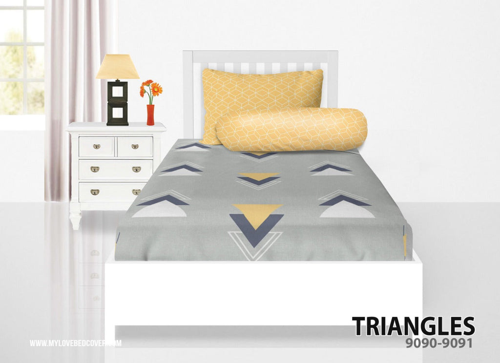 Size Single Sprei My Love Fitted - Triangle - My Love Bedcover