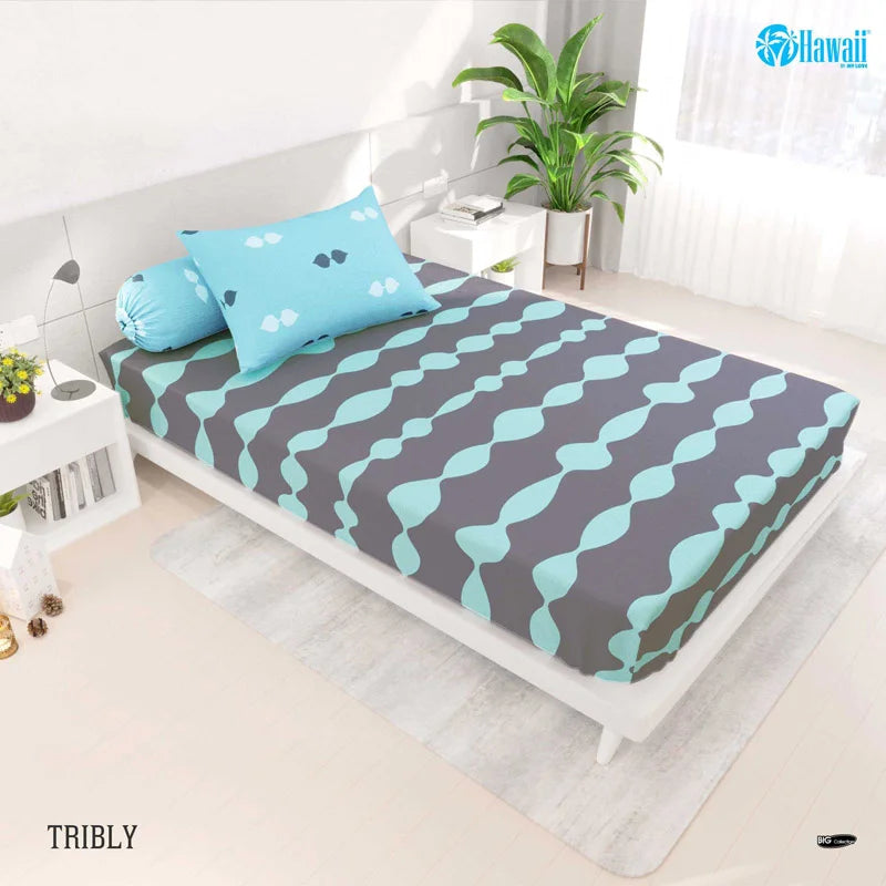 Sprei Hawaii Fitted - Tribly - My Love Bedcover