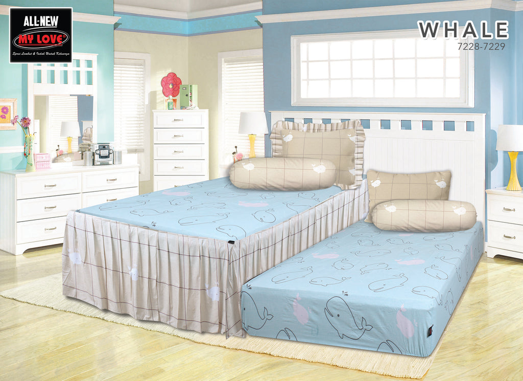 Sprei ALL NEW MY LOVE Single Duo - Whale - My Love Bedcover