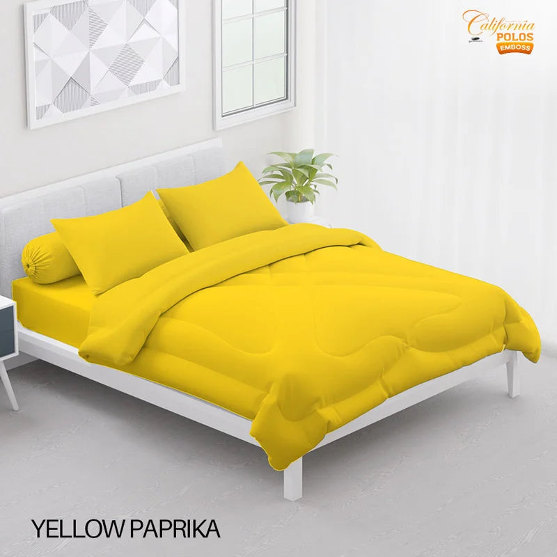 Bed Cover California Polos Fitted - Yellow Paprika - My Love Bedcover