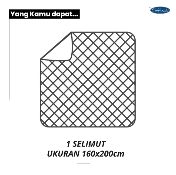 Ukuran Selimut 160x200cm - Selimut California - Dexter - My Love Bedcover