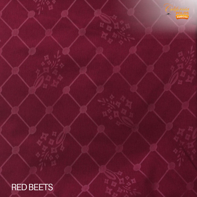 Bed Cover California Polos Fitted - Red Beets