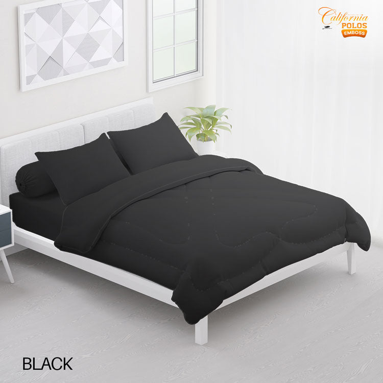 Bed Cover California Polos Fitted - Black - My Love Bedcover
