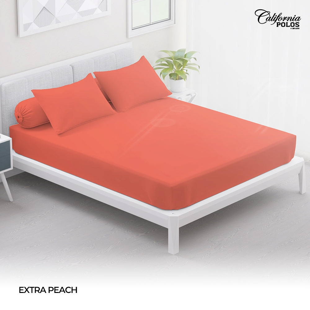 Sprei California Polos Fitted - Extra Peach - My Love Bedcover
