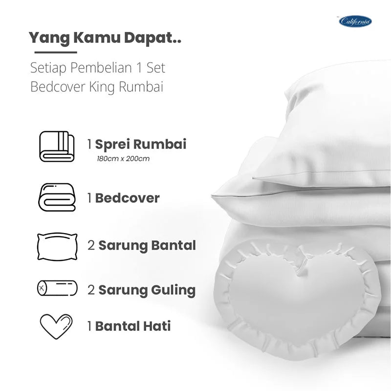 Bed Cover California Rumbai - Ayunda - My Love Bedcover