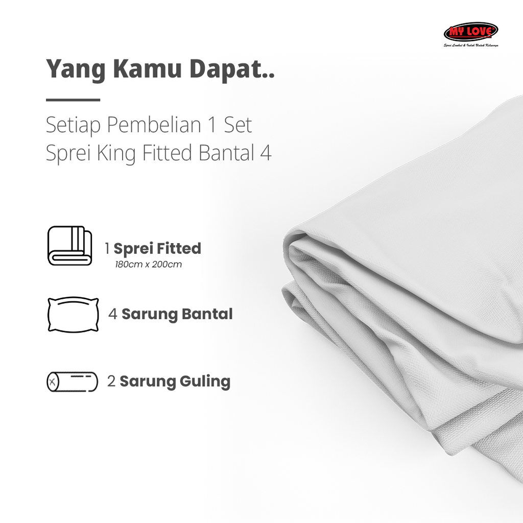 Sprei My Love Fitted - Anzel - My Love Bedcover