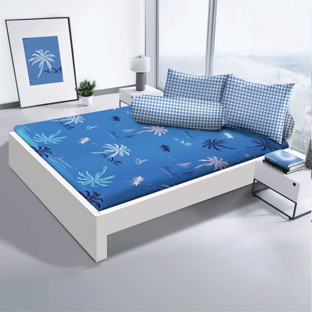 Sprei Hawaii Fitted - Coconut - My Love Bedcover