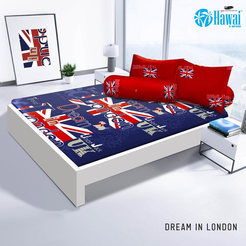 Sprei Hawaii Fitted - Dream in London - My Love Bedcover