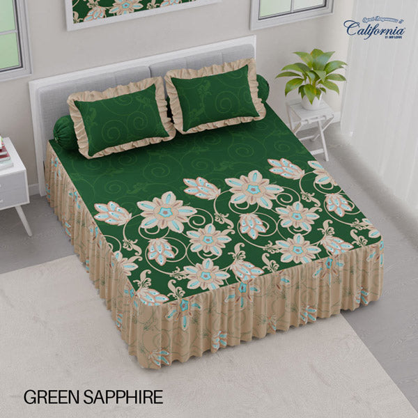 Sprei California Rumbai - Green Sapphire - My Love Bedcover