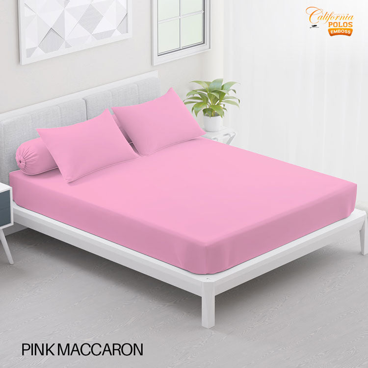 Sprei California Polos Fitted - Pink Maccaron