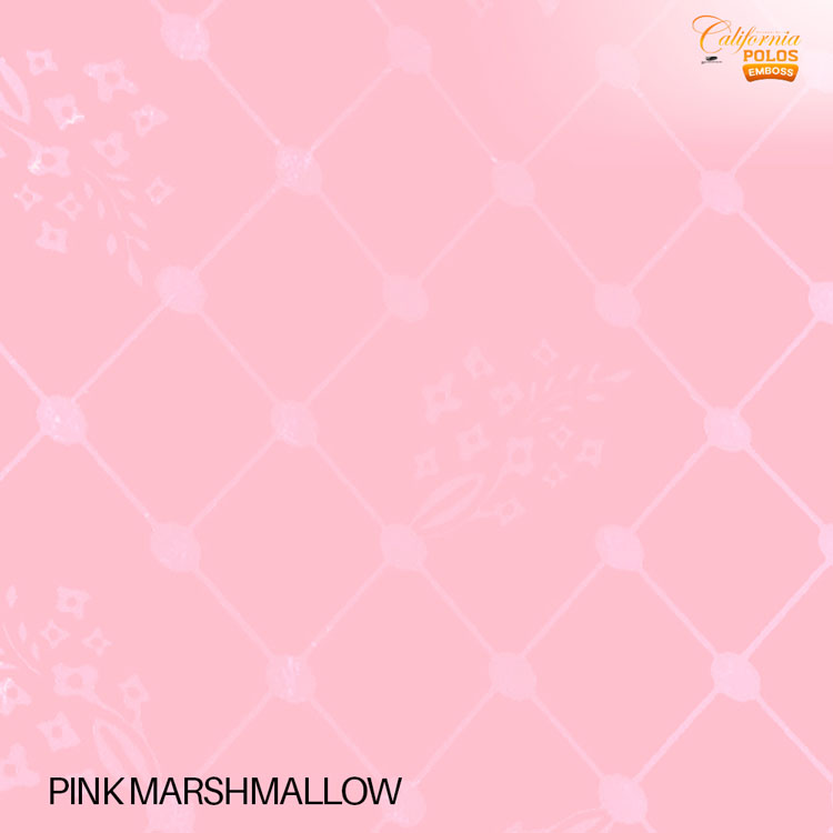 Emposs Sprei California Polos Fitted - Pink Marshmallow