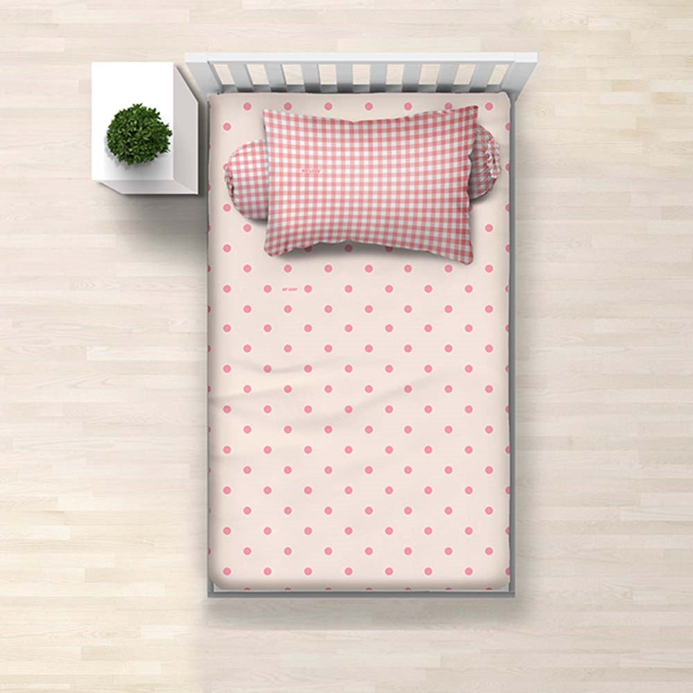 Sprei My Love Fitted - Pink Polka
